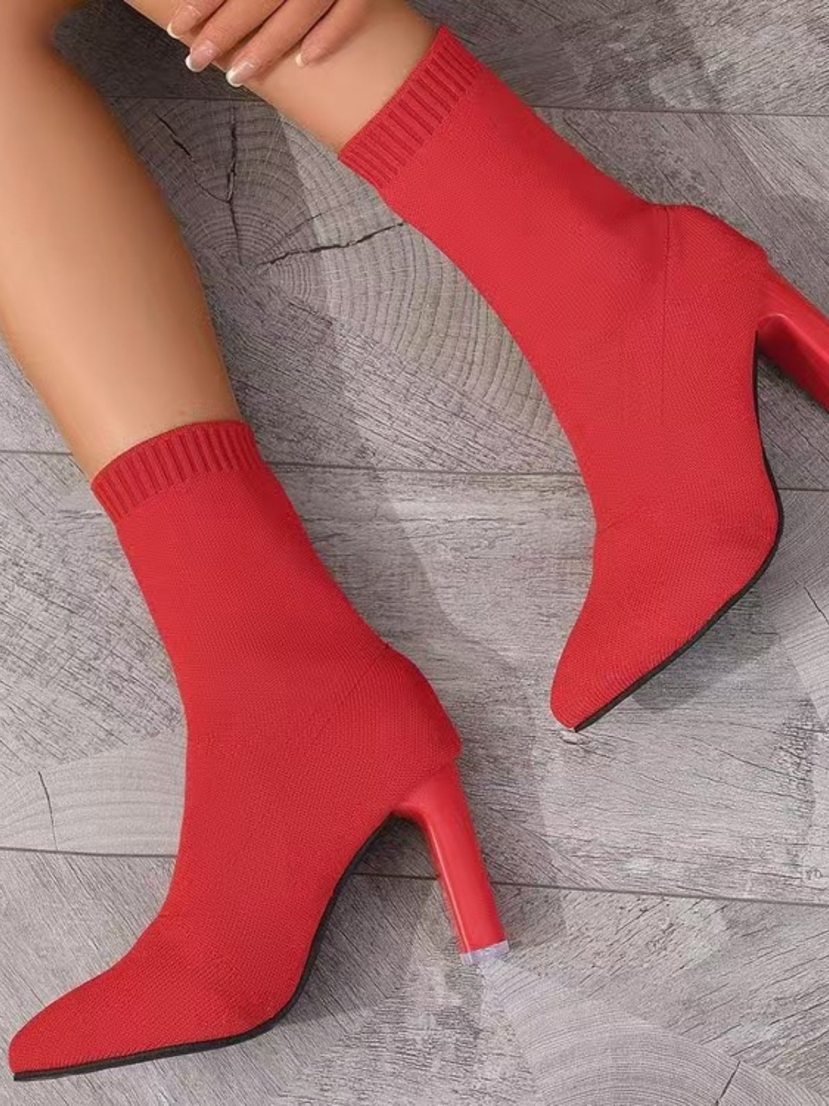 ToThePoint Pointed Toe Block Heel Boots