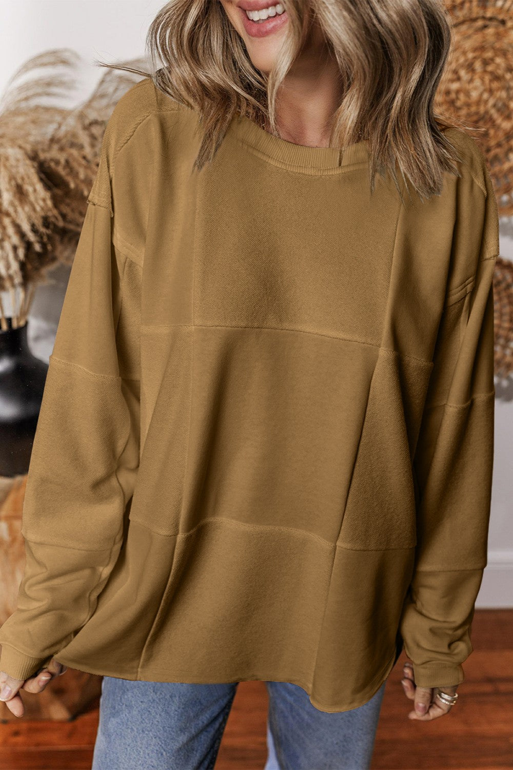 Full Size Round Neck Long Sleeve Sweatshirt