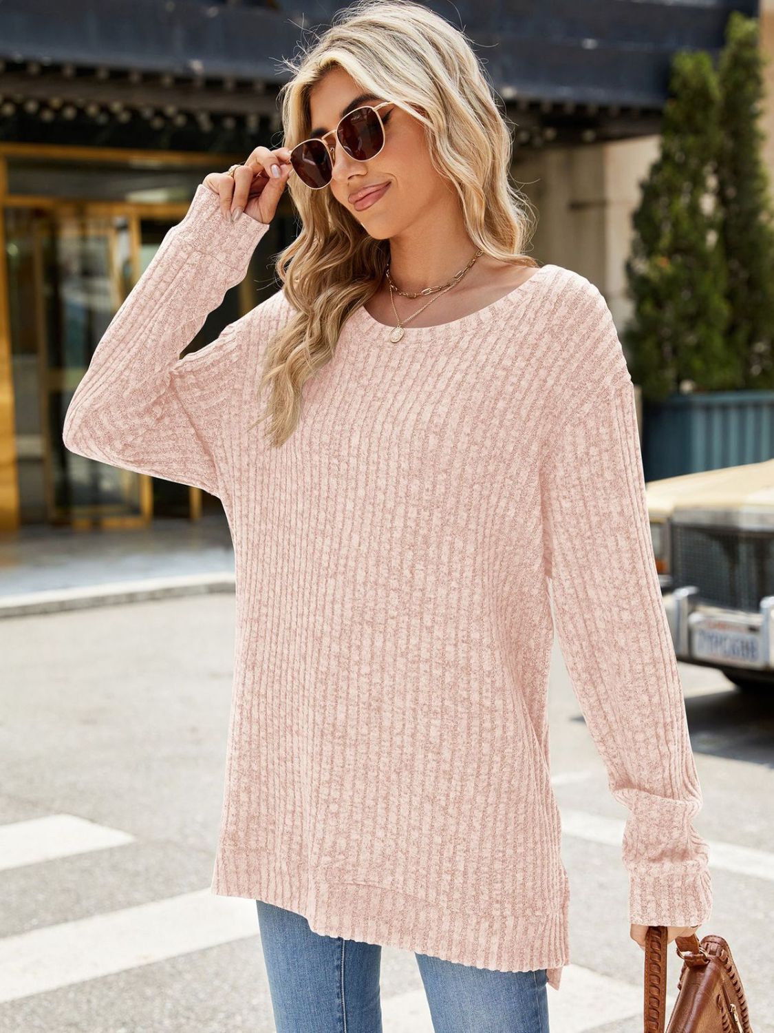 Full Size Round Neck Long Sleeve T-Shirt