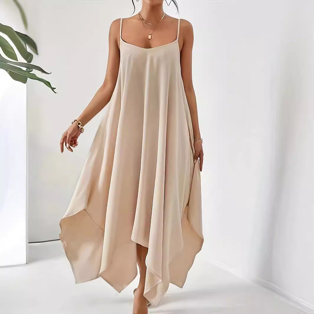 Full Size Scoop Neck Midi Cami Dress