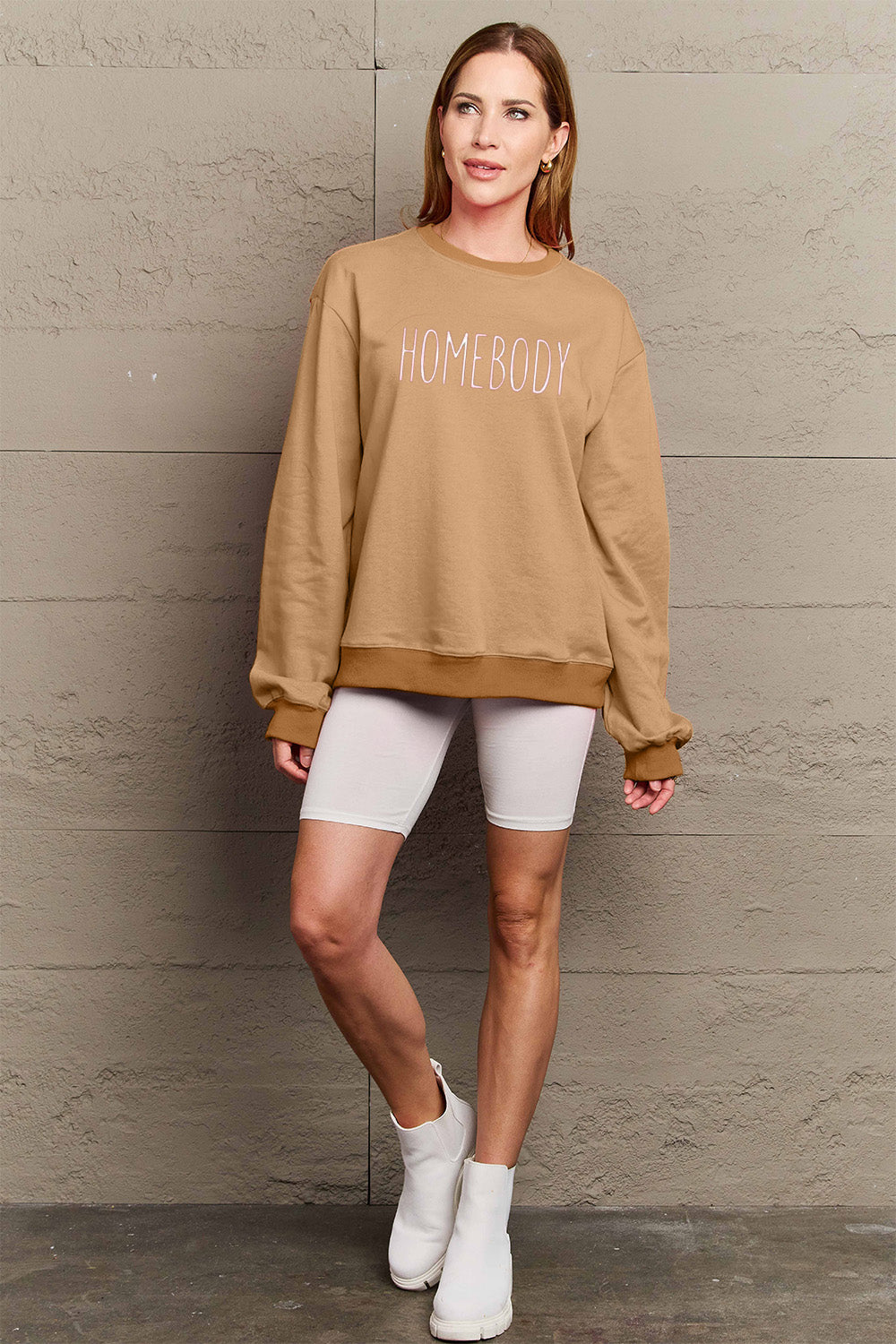 Simply Love Full Size HOMEBODY Graphic Sweatshirt