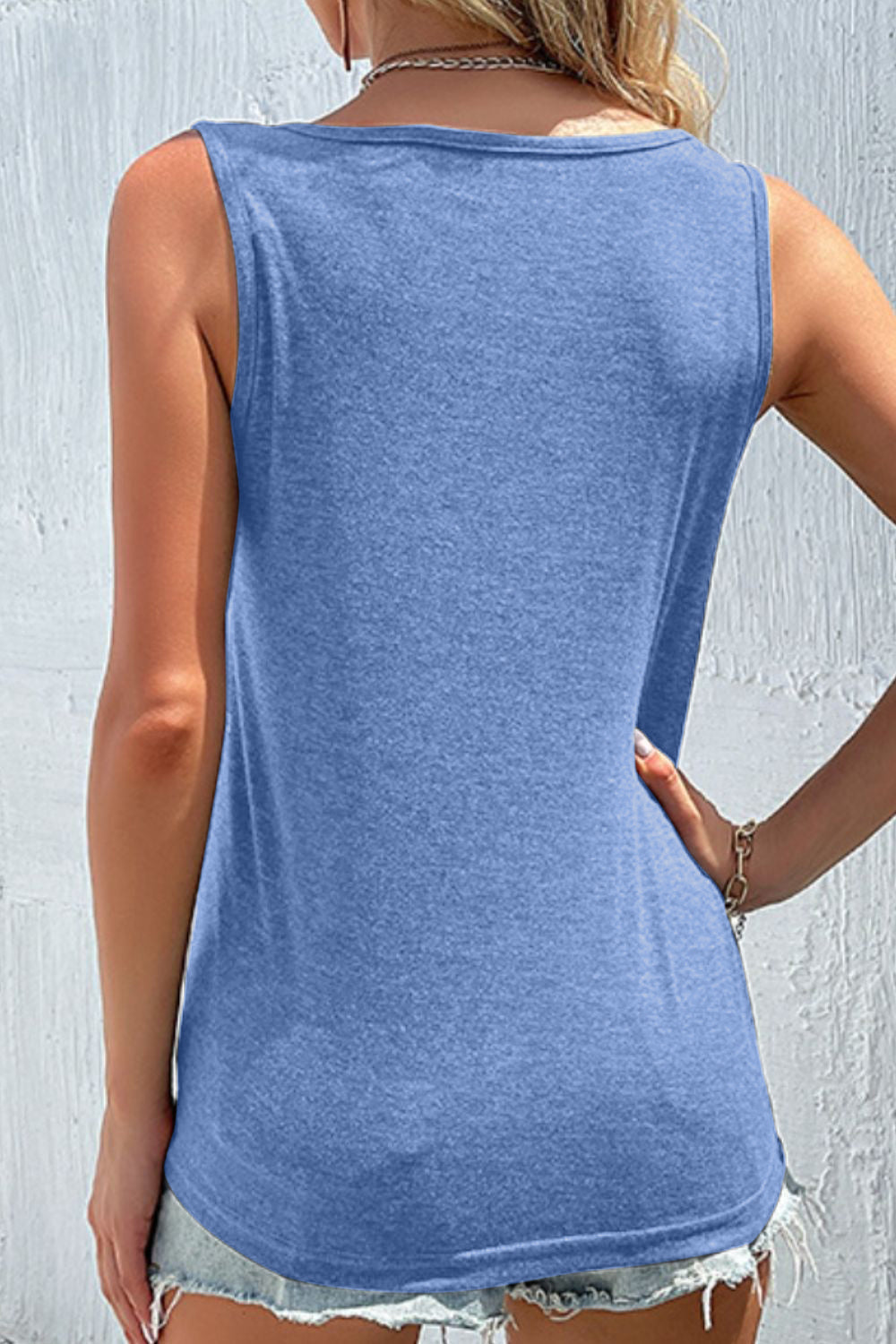 Scoop Neck Wide Strap Tank