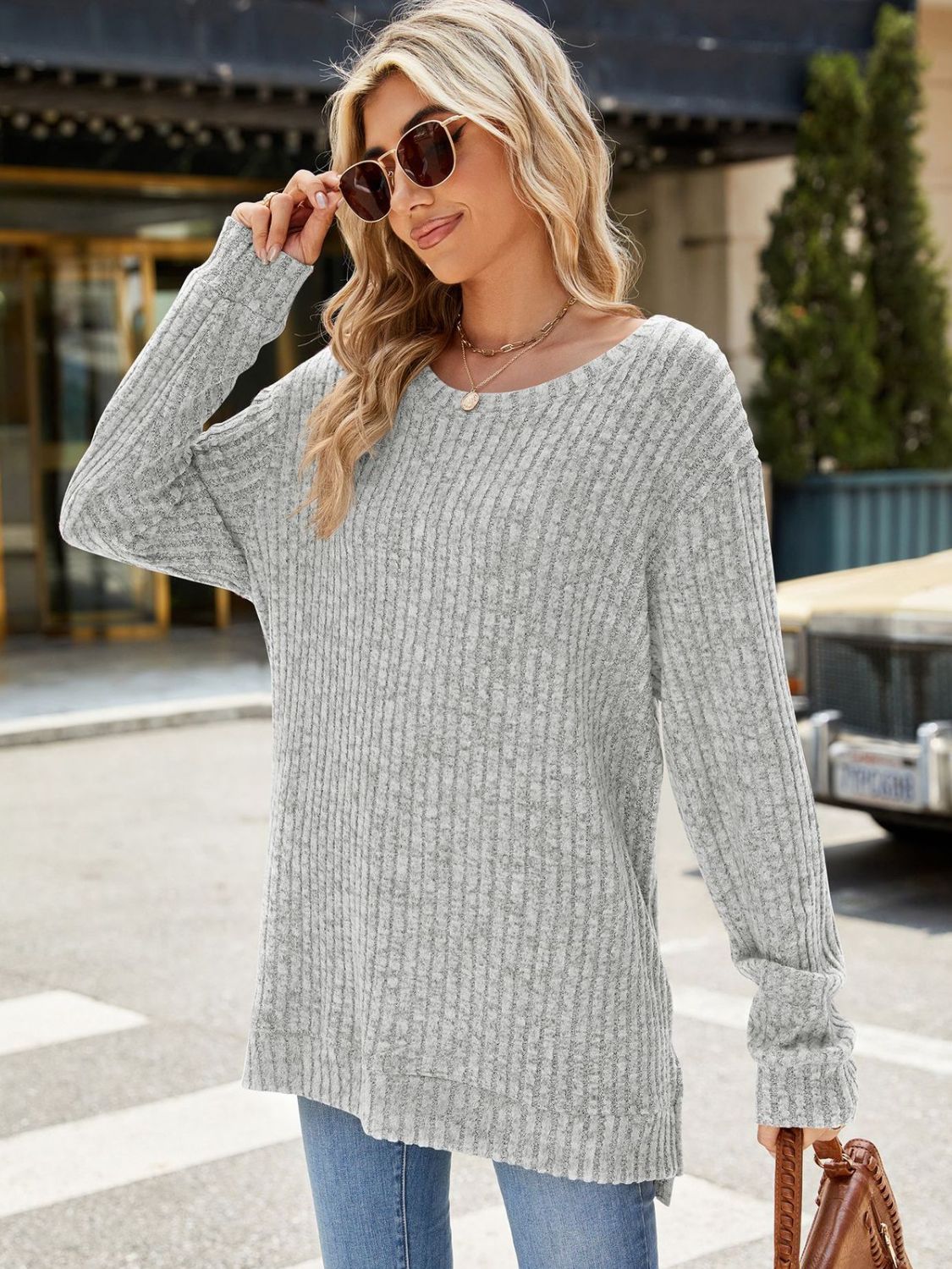 Full Size Round Neck Long Sleeve T-Shirt