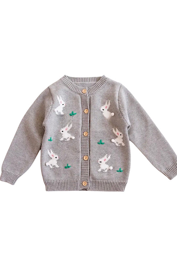 Children's Hopping Along Gray Kids Cardigan SZ 18M-5T