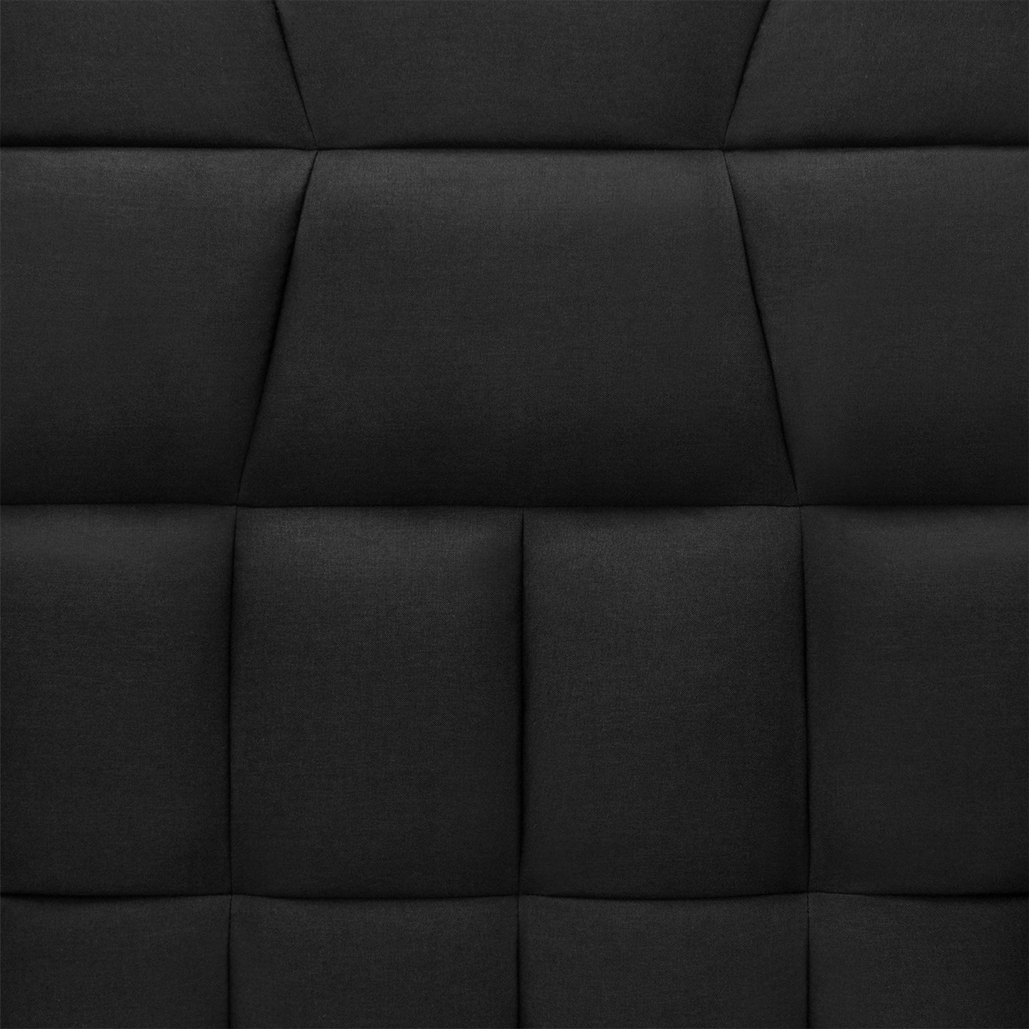 Plush Black Split-Back Design Convertible Linen Tufted Futon w/ 2 Pillows