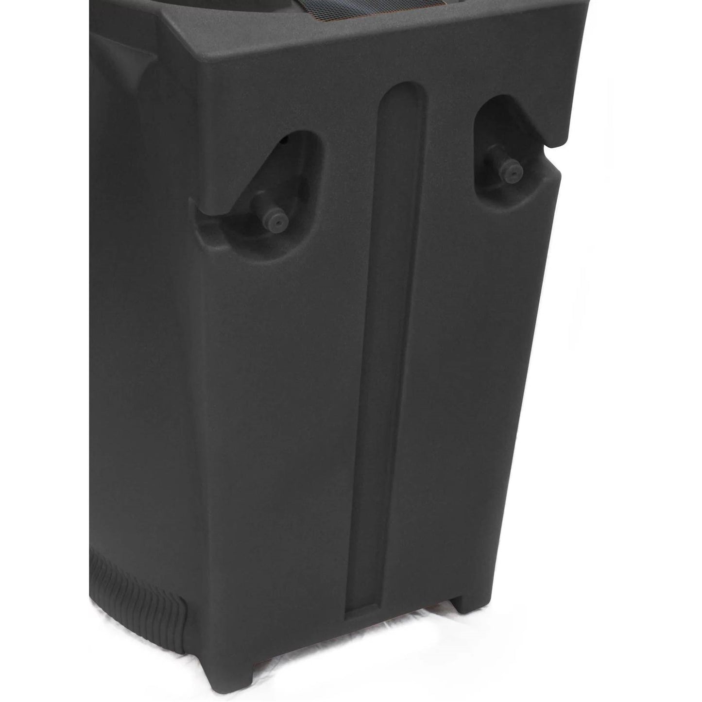 Black 65-Gallon Plastic Urn Rain Barrel with Planter Top