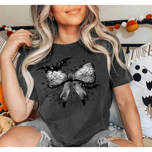 FULL SIZE Batty Web Bow Graphic Tee