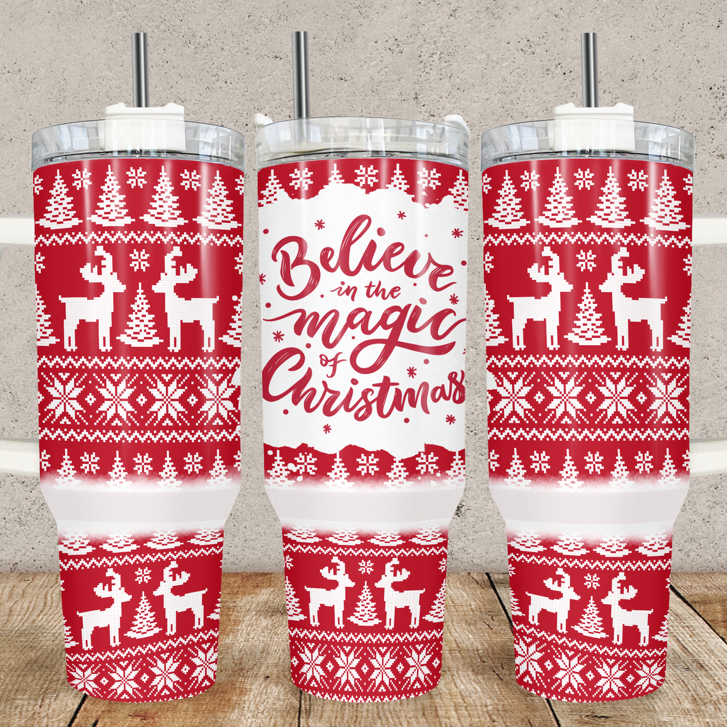 Christmas Jumper Believe In The Magic 40oz Tumbler