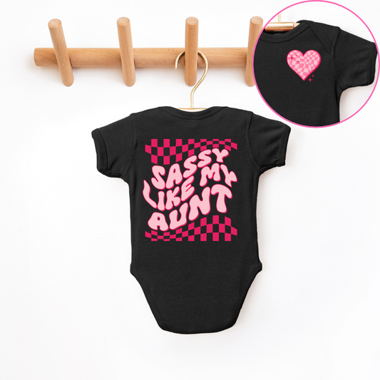 Sassy Like My Aunt Infant Bodysuit SZ NB-24M