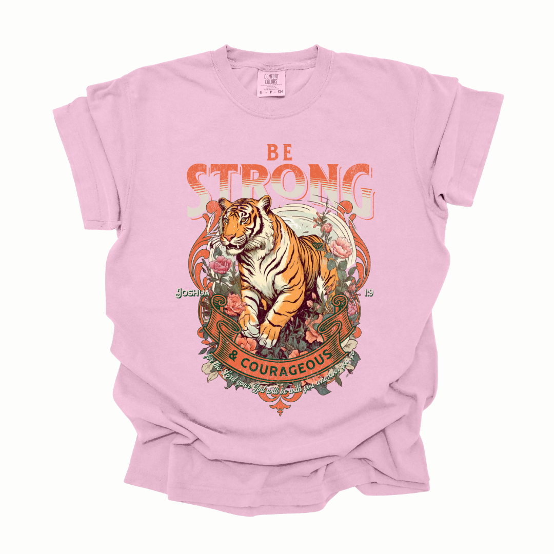 Full Size Be Strong And Courageous Graphic Tee