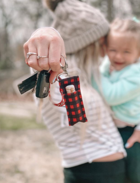 Buffalo Plaid LippyClip® Lip Balm Holder