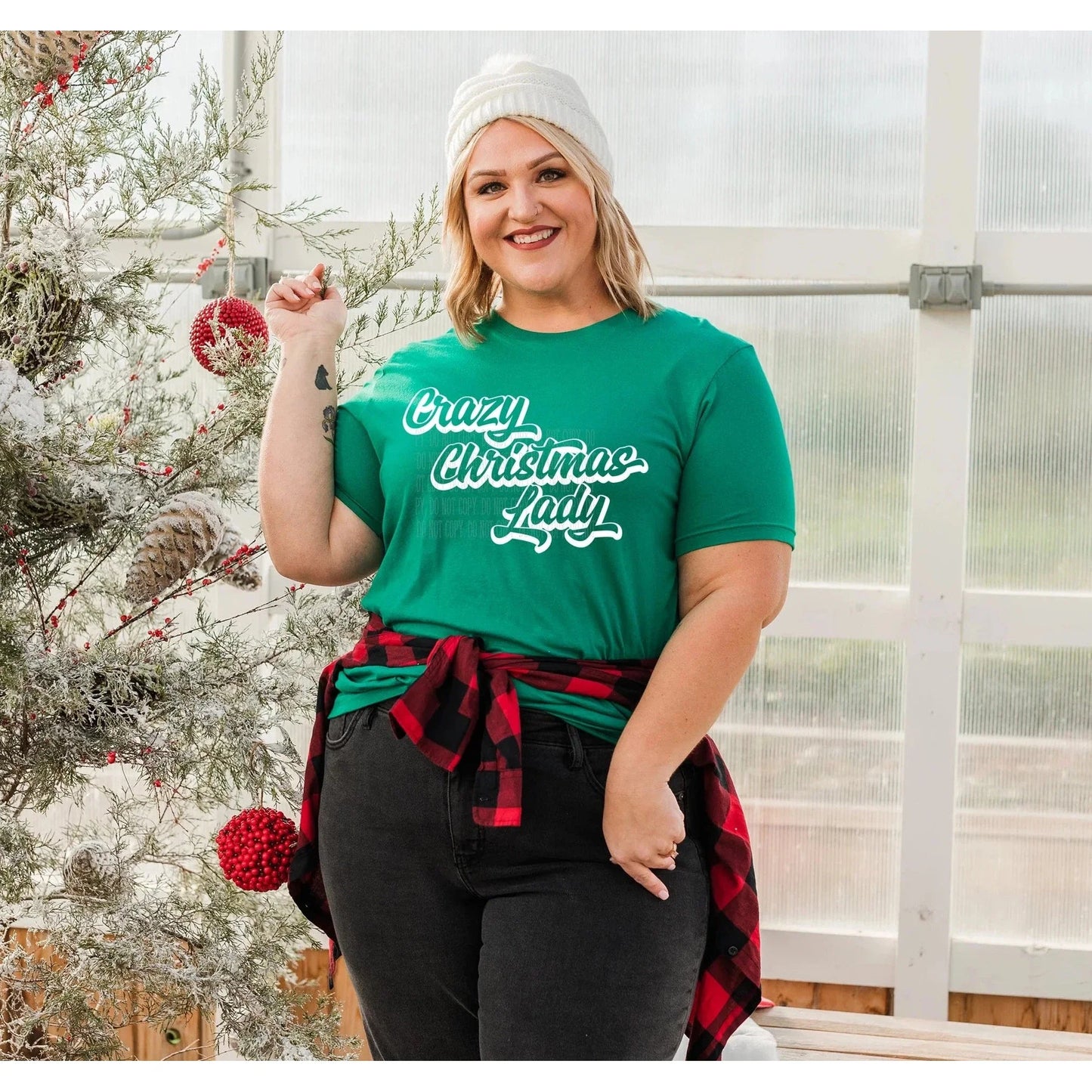 Full Size Crazy Christmas Lady~ Graphic Tee/Sweatshirt options