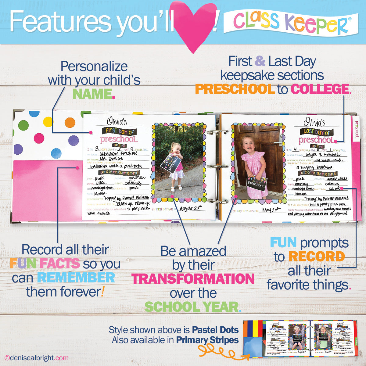 Class Keeper® Easiest School Days Memory Book | (2) Styles