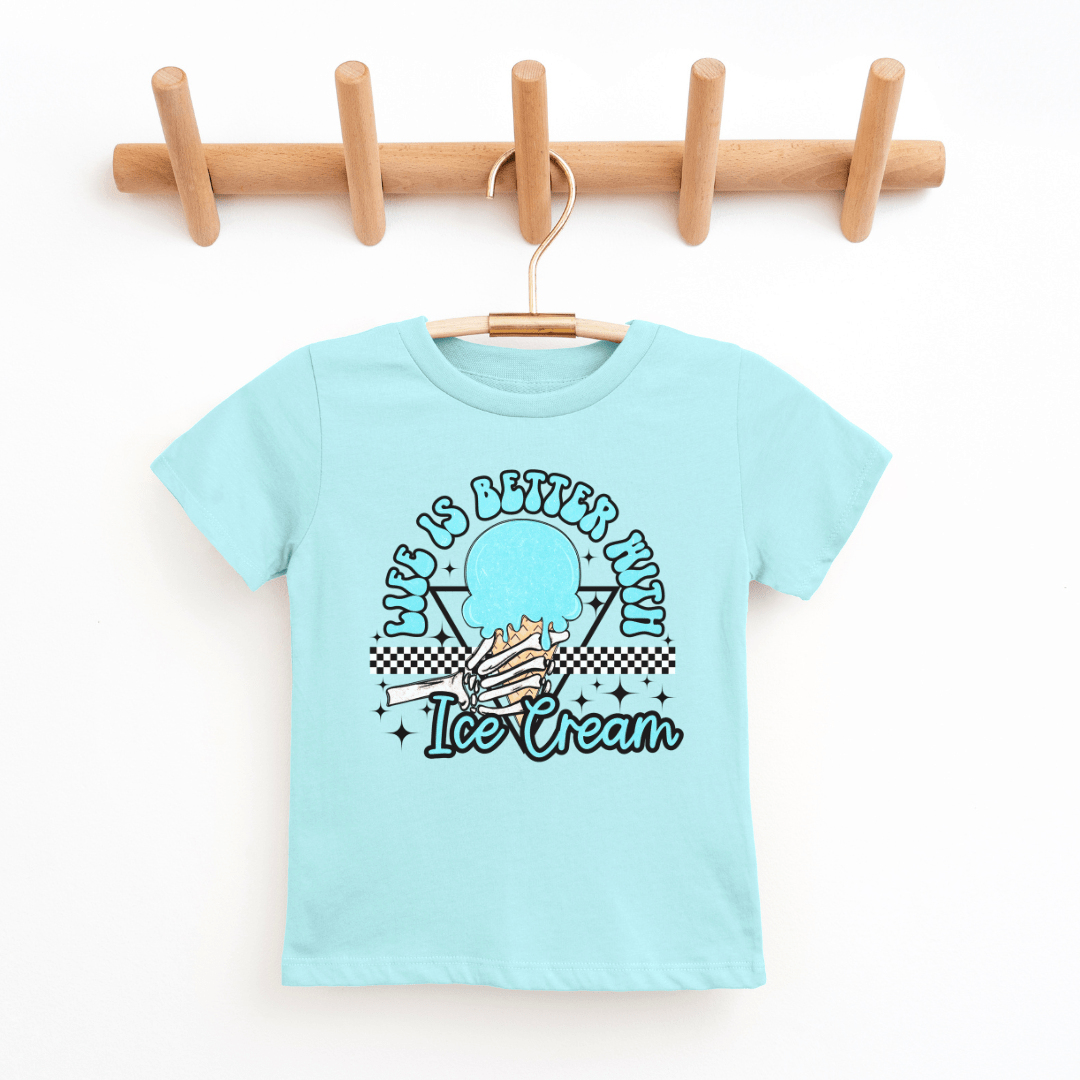 Life Is Better With Ice Cream Graphic Tee SZ 2T-YXL (18-20)