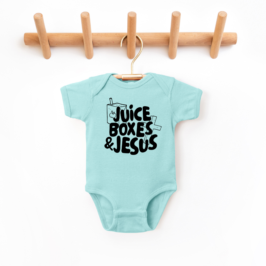 Juice Boxes & Jesus Infant Bodysuit SZ NB-24M