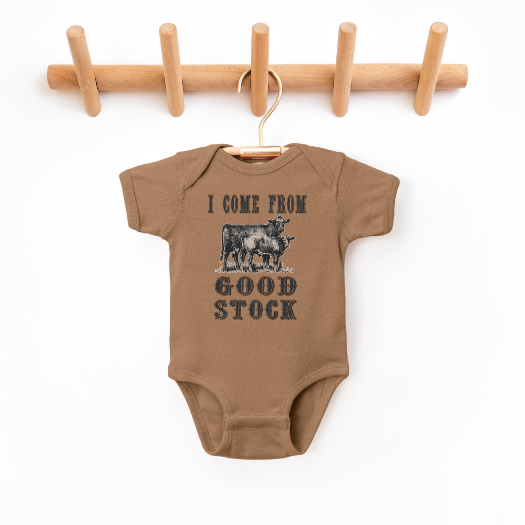 I Come From Good Stock Infant Bodysuit SZ NB-24M