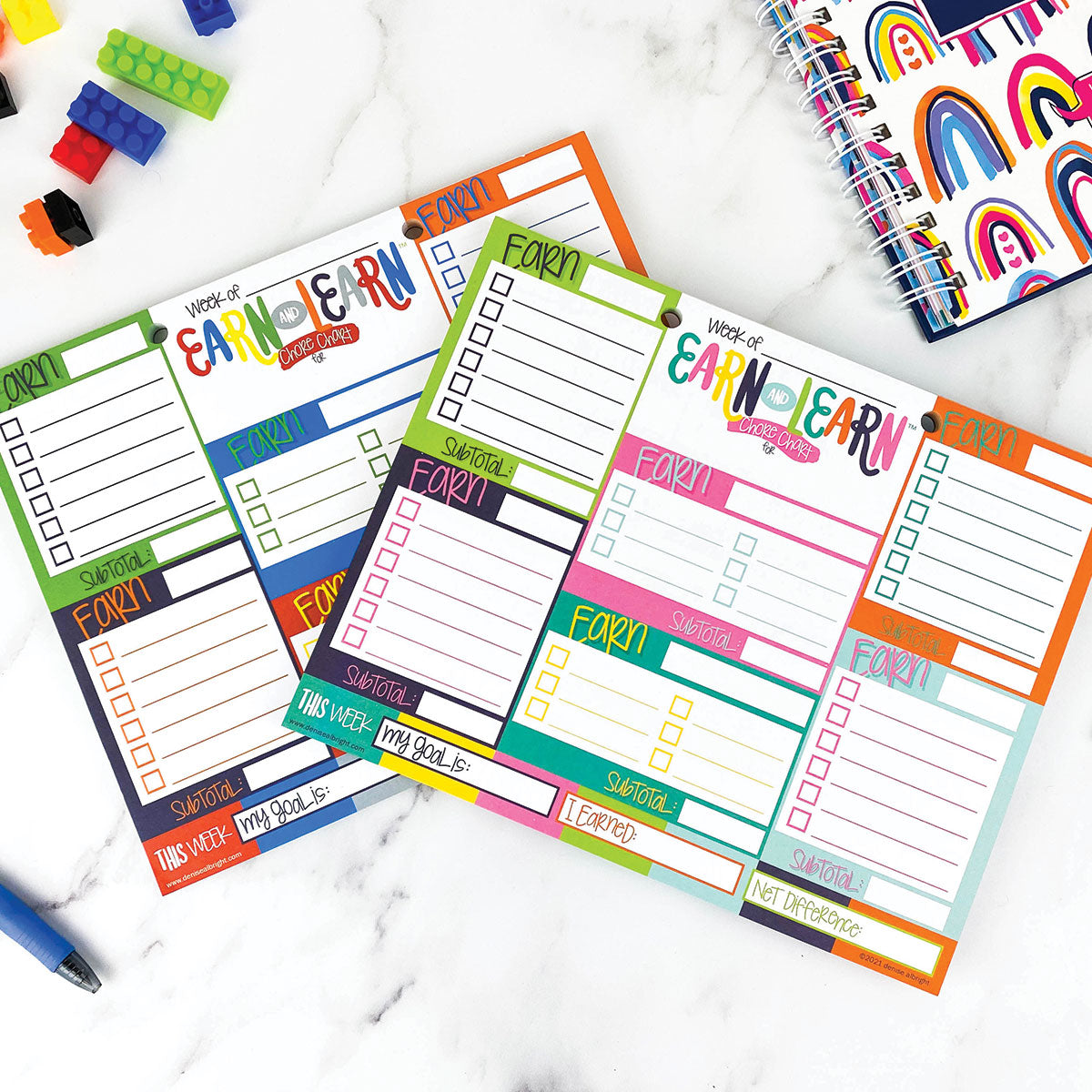 Earn & Learn® Kids Money Management Chore Chart Pad