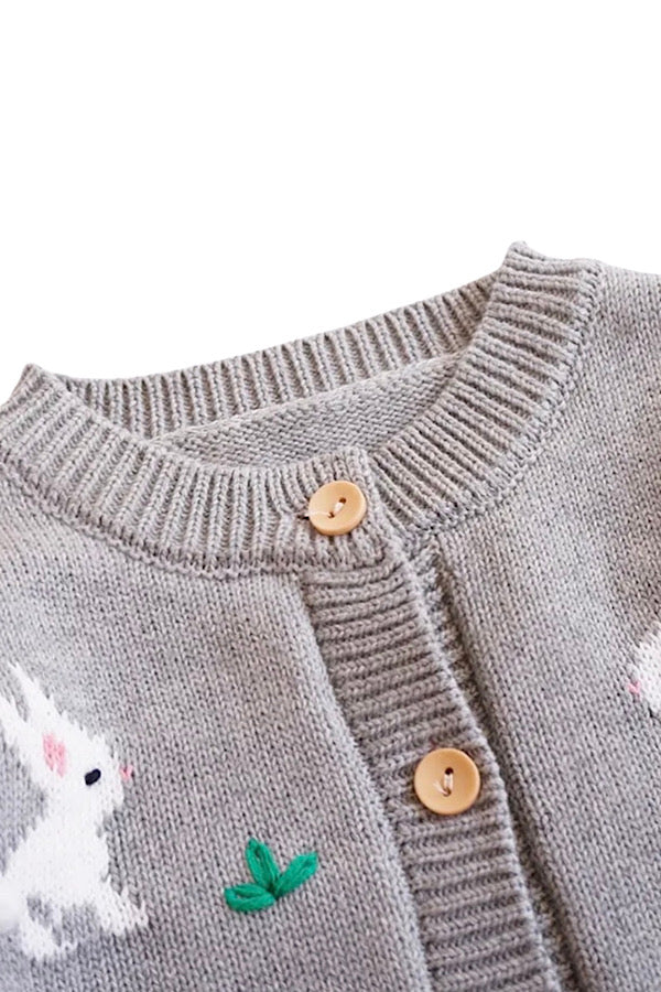 Children's Hopping Along Gray Kids Cardigan SZ 18M-5T