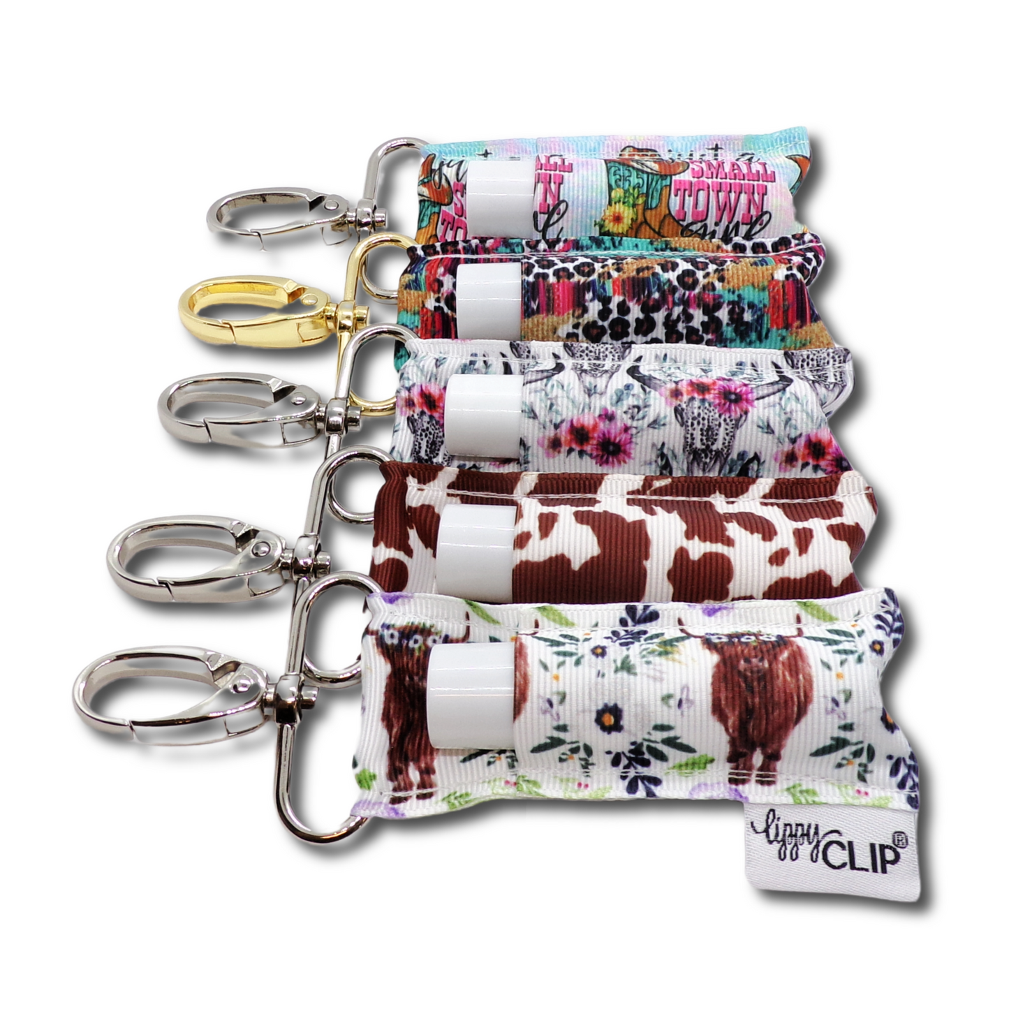 Brown Cow Hide LippyClip® Lip Balm Holder