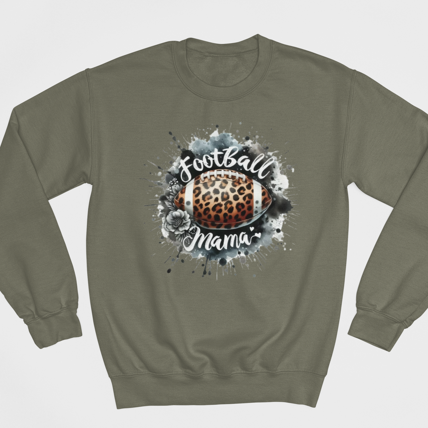 Football Mama Floral Graphic Sweatshirt