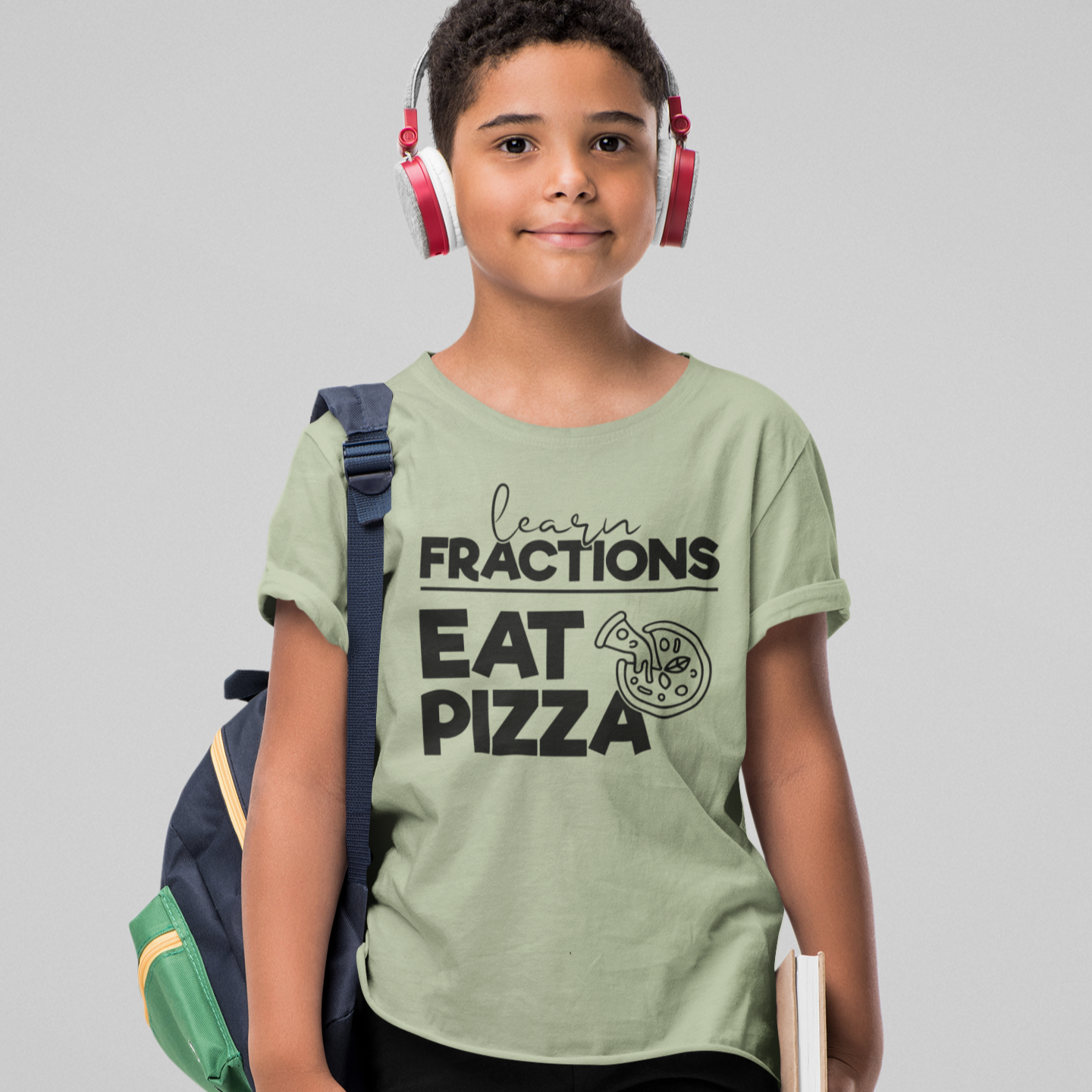 Fractions and Pizza T-Shirt SZ 2T-YXL