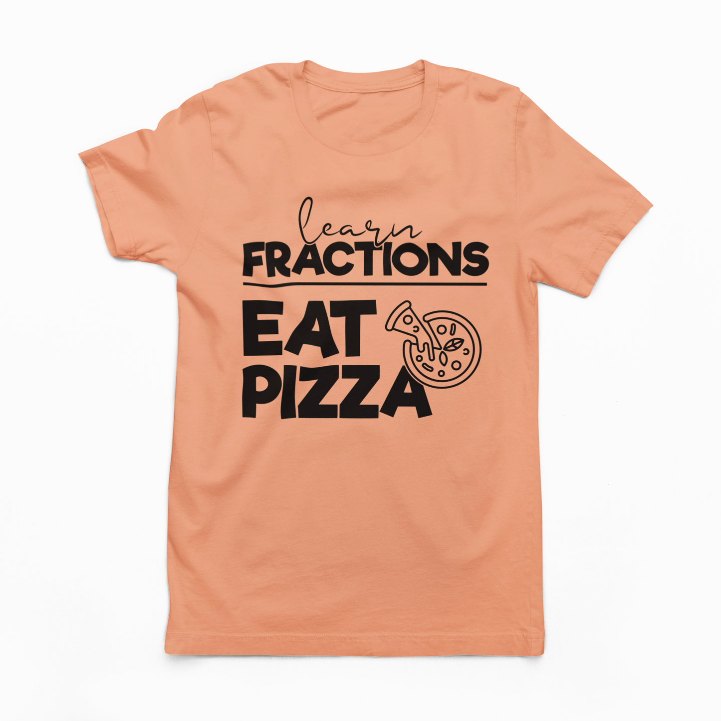 Fractions and Pizza T-Shirt SZ 2T-YXL