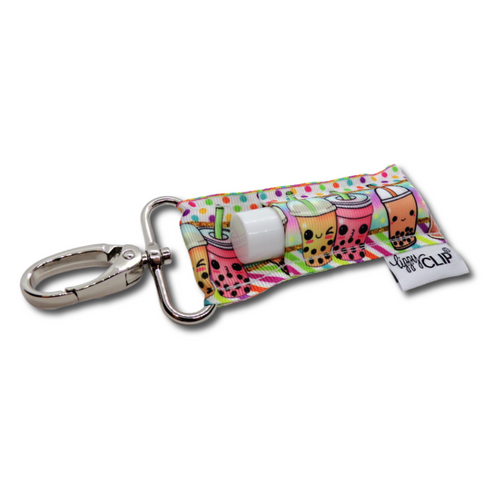 Happy Boba Tea LippyClip® Lip Balm Holder