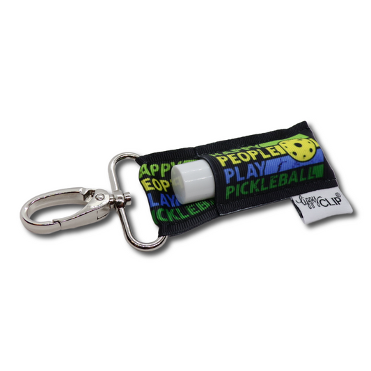 Happy People Play Pickleball LippyClip® Lip Balm Holder