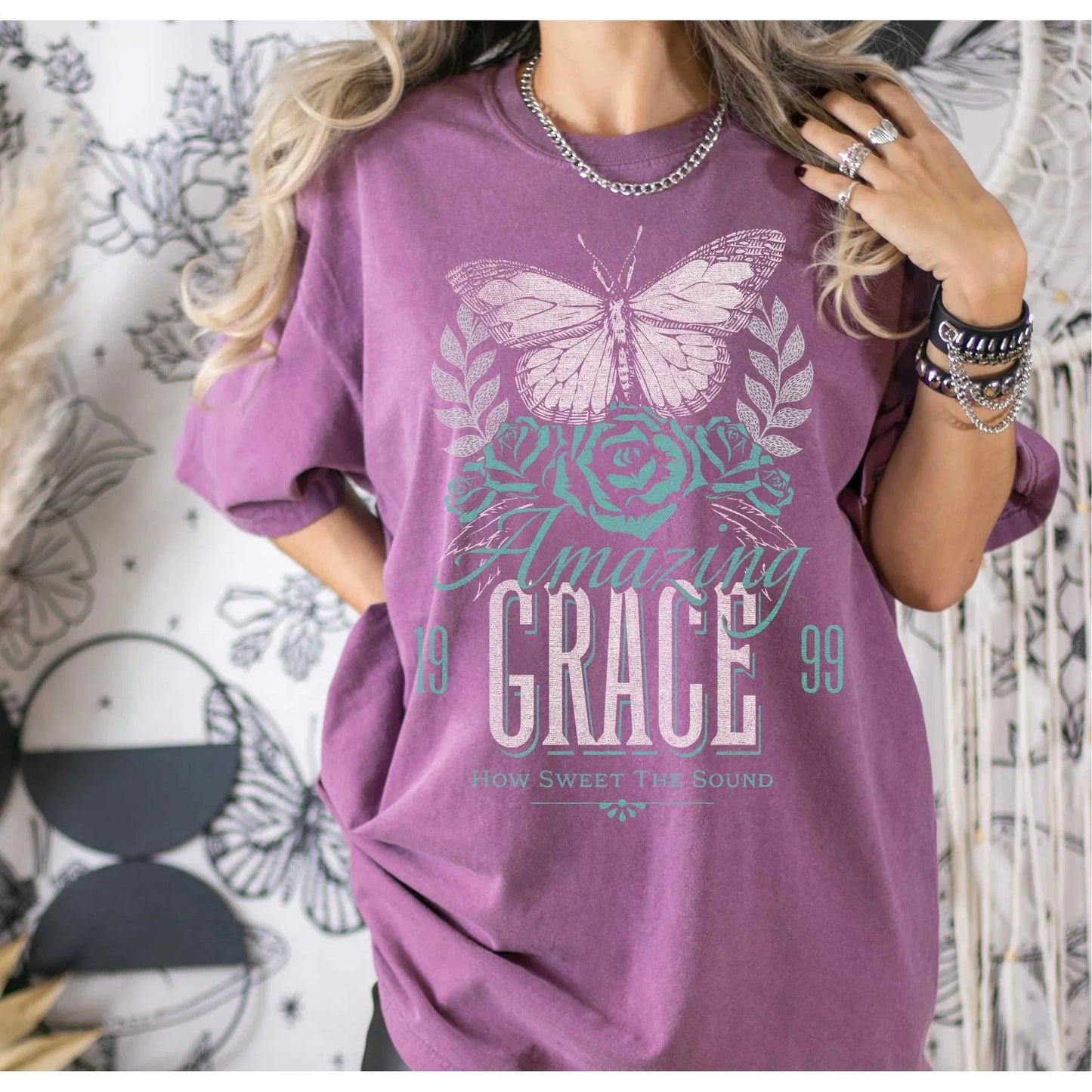 FULL SIZE Amazing Grace Butterfly GRAPHIC TEE