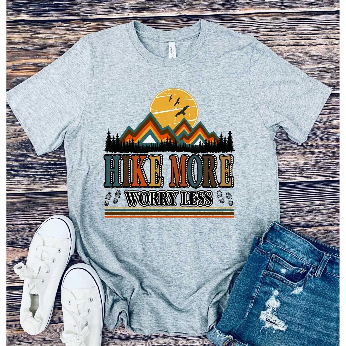 Full Size Hike More Worry Less GRAPHIC TEE