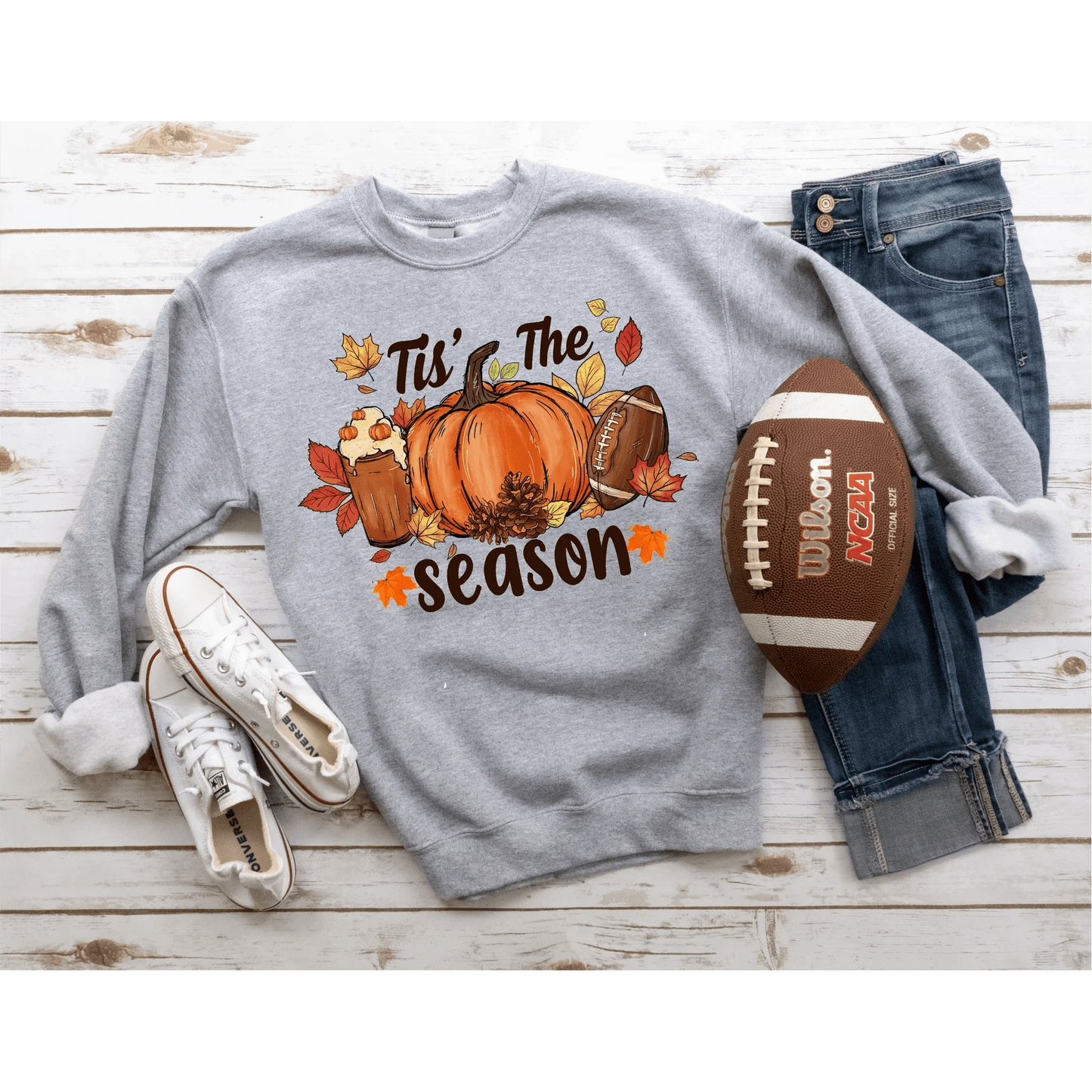 Full Size Tis The Season Football Fall~ Graphic Tee/Sweatshirt options