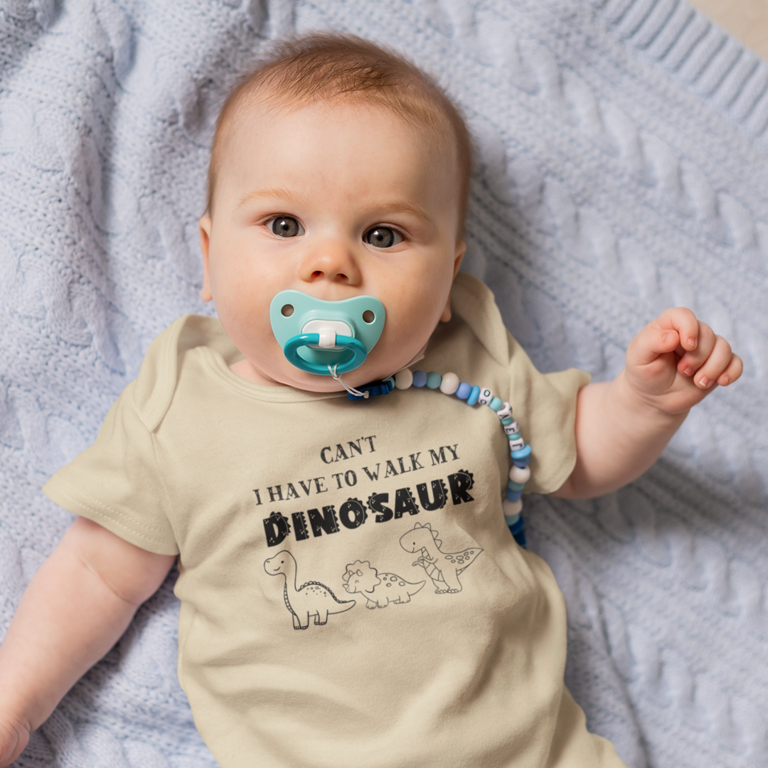 Can't I Have To Walk My Dinosaur Infant Bodysuit SZ NB-24M