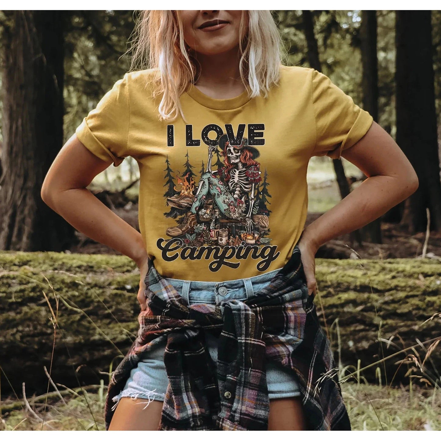 Full Size I Love Camping Boho GRAPHIC TEE