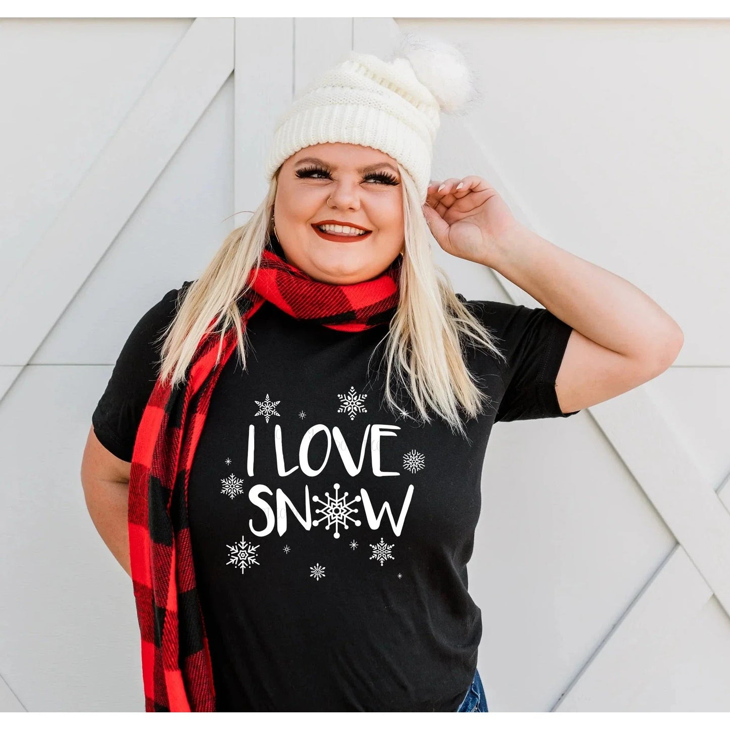 Full Size I Love Snow GRAPHIC TEE