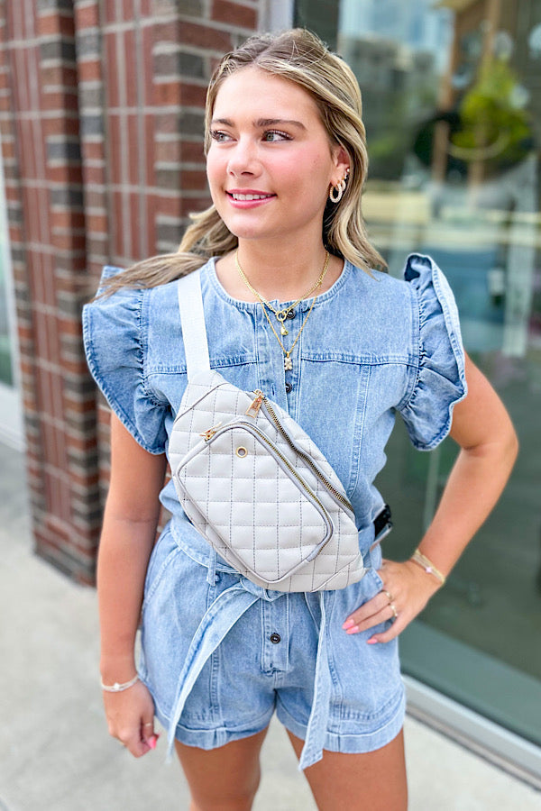 Emmy Blue Denim Romper