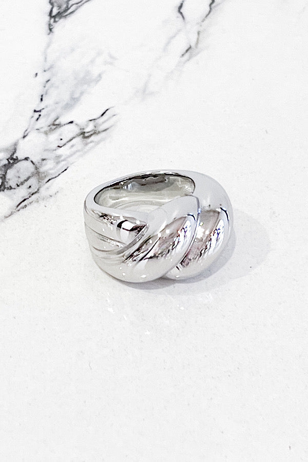 Natural Elements Vintage Silver Chunky Rope Ring