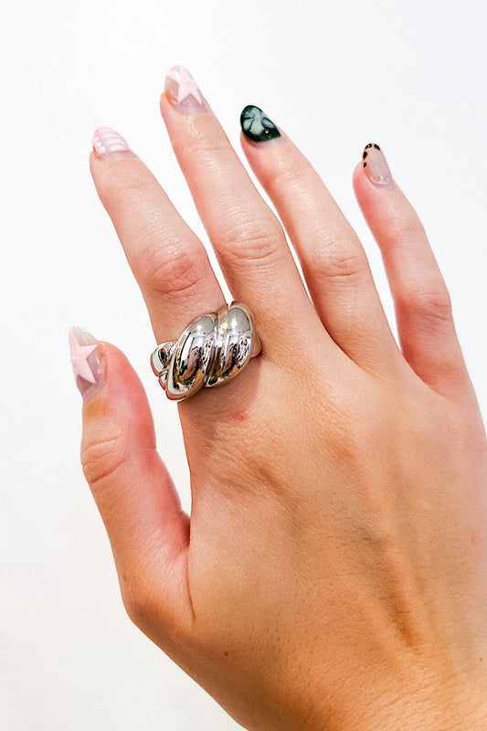 Natural Elements Vintage Silver Chunky Rope Ring