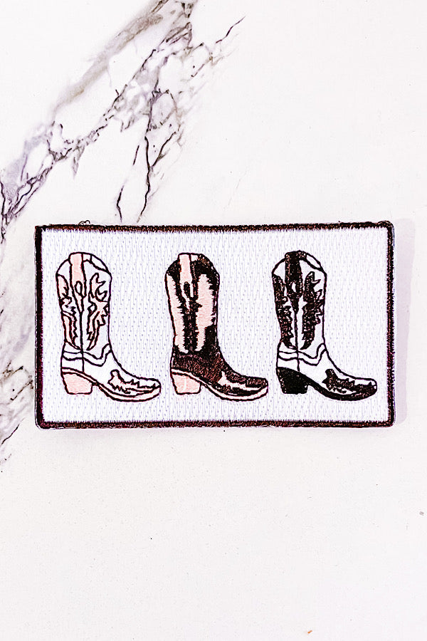 Three Boots Embroidered Patch