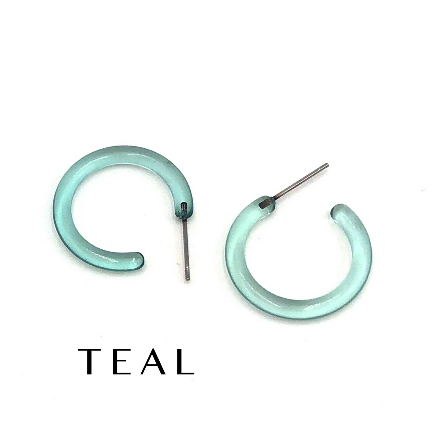 Jelly Tube Hoop Earrings - 1" Small