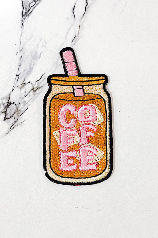 Iced Coffee Embroidered Patch