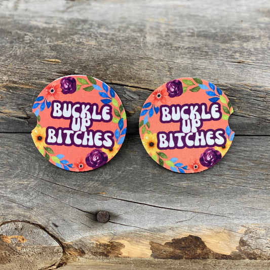 Buckle Up Car Coasters