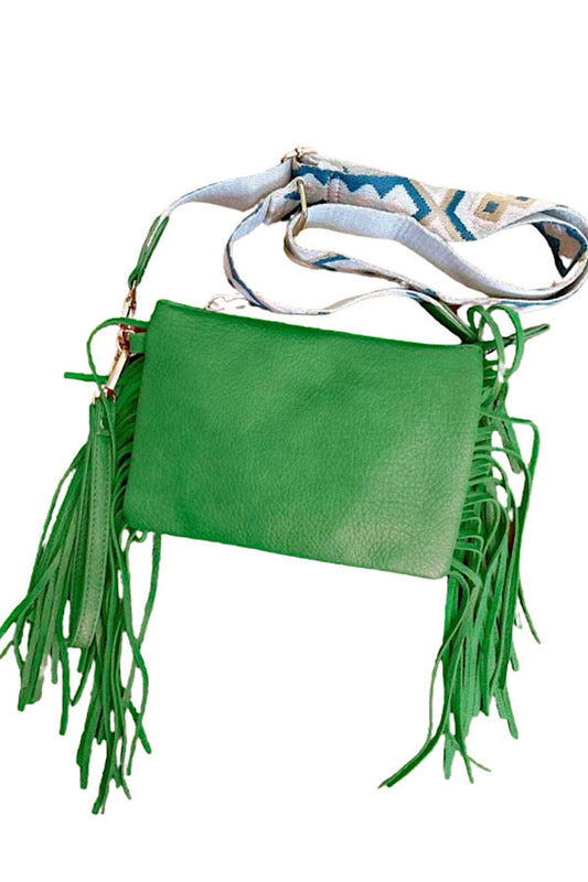 ETA 6/24 - Sedona Green Fringe Crossbody Bag