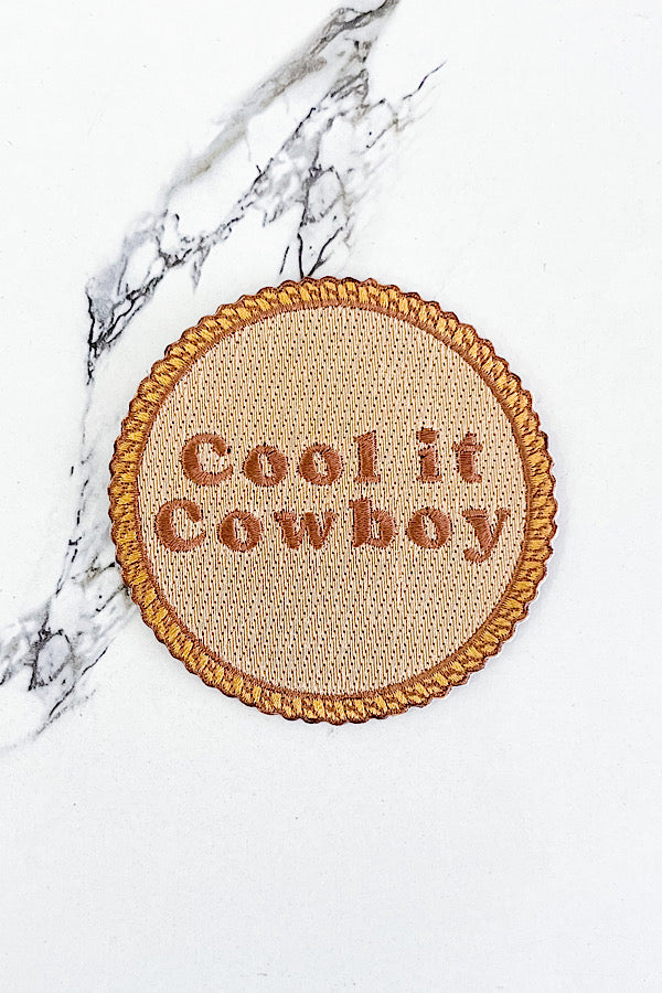 Cool It Cowboy Lasso Embroidered Patch