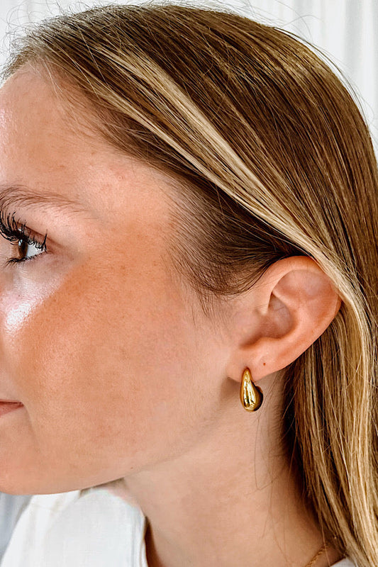 Natural Elements Gold Teardrop Earrings