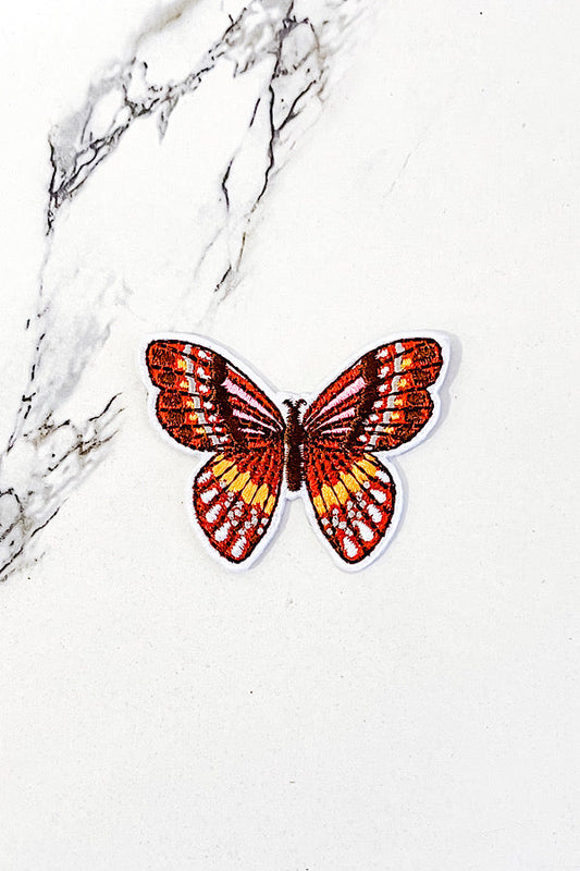 Autumn Butterfly Embroidered Patch