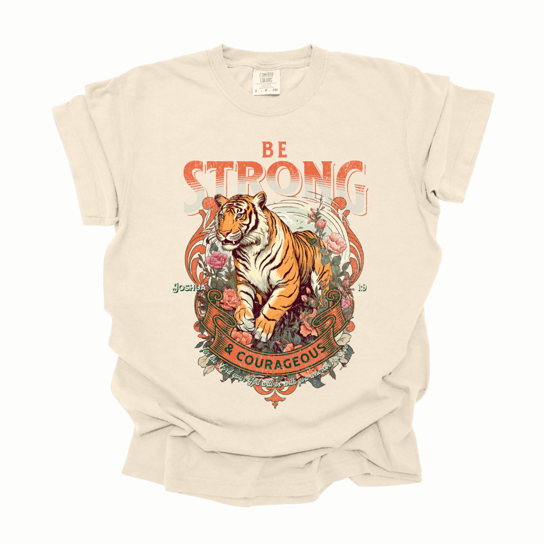 Full Size Be Strong And Courageous Graphic Tee