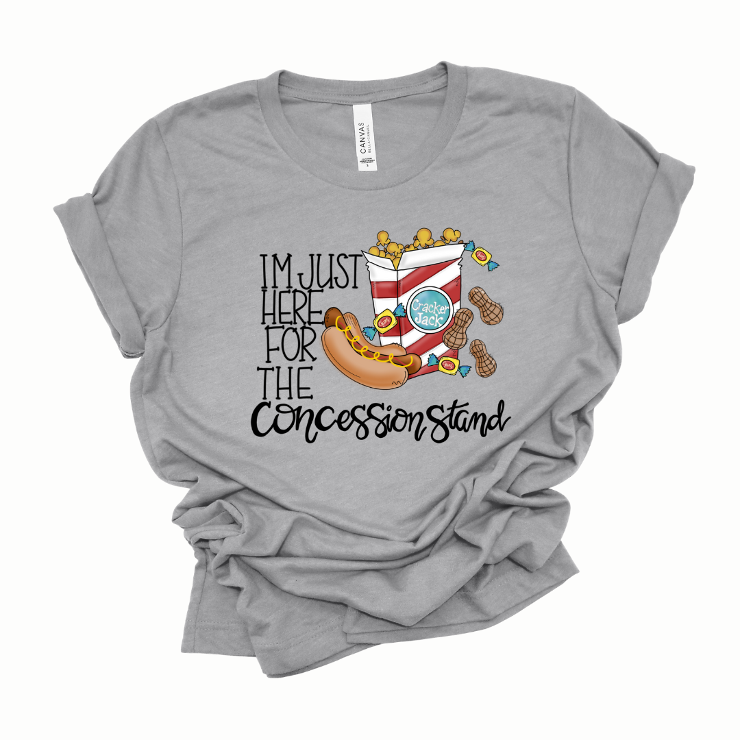 Full Size Just Here For The Concession Stand Graphic Tee