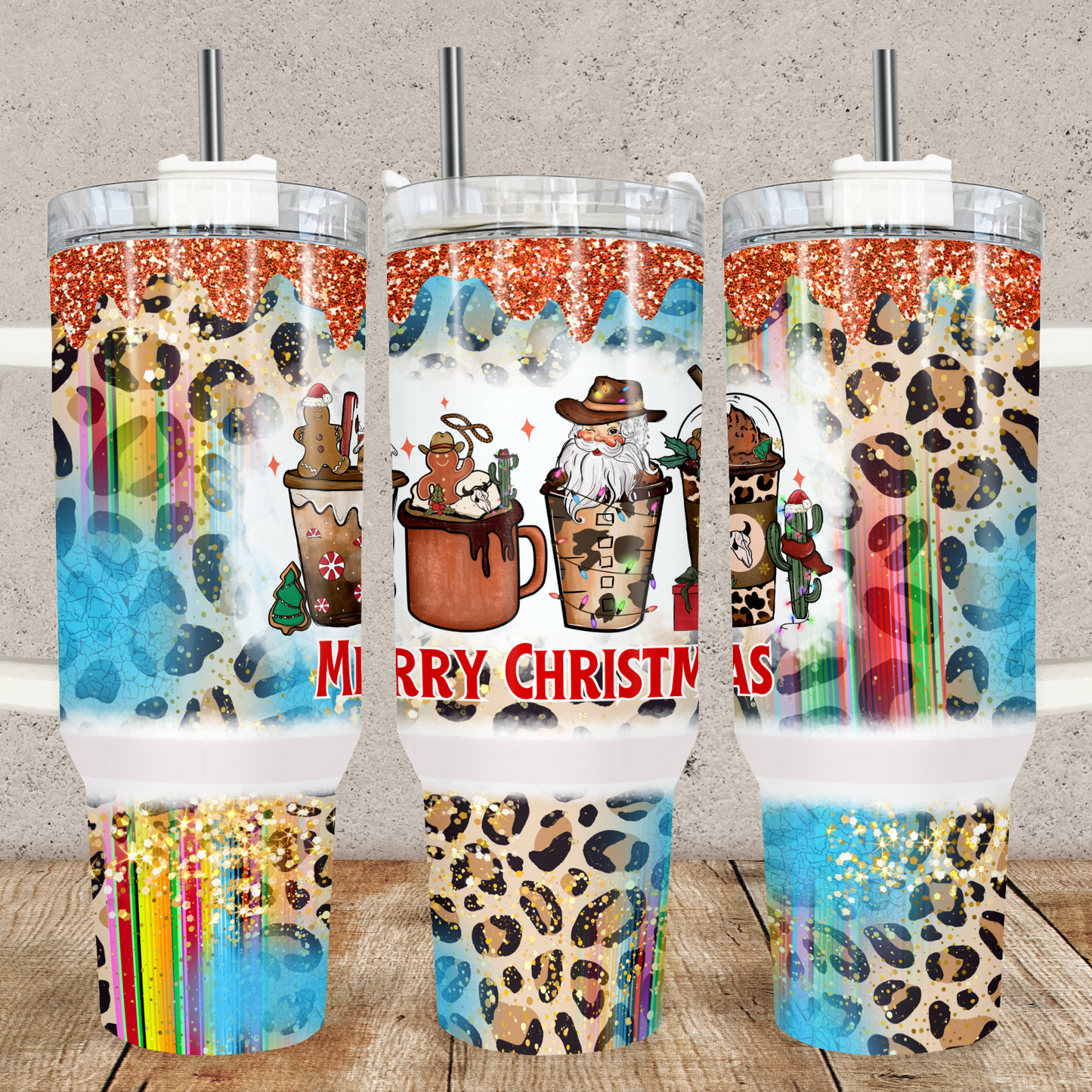 Western Merry Christmas 40oz Tumbler