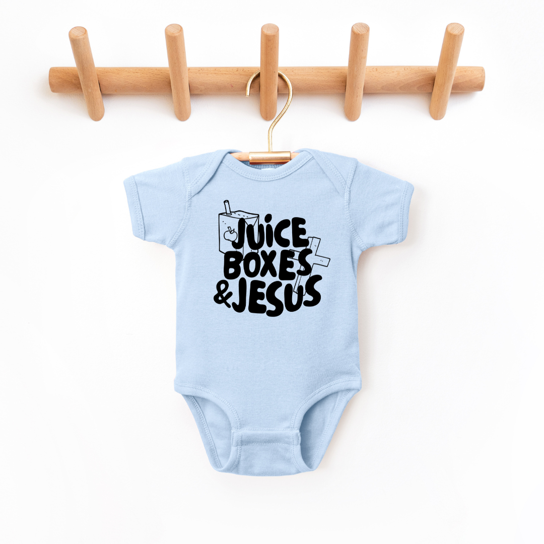 Juice Boxes & Jesus Infant Bodysuit SZ NB-24M