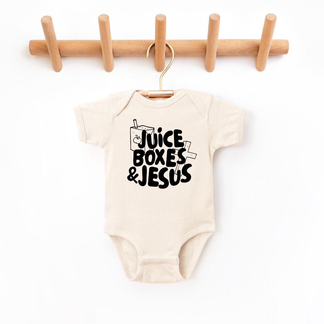 Juice Boxes & Jesus Infant Bodysuit SZ NB-24M